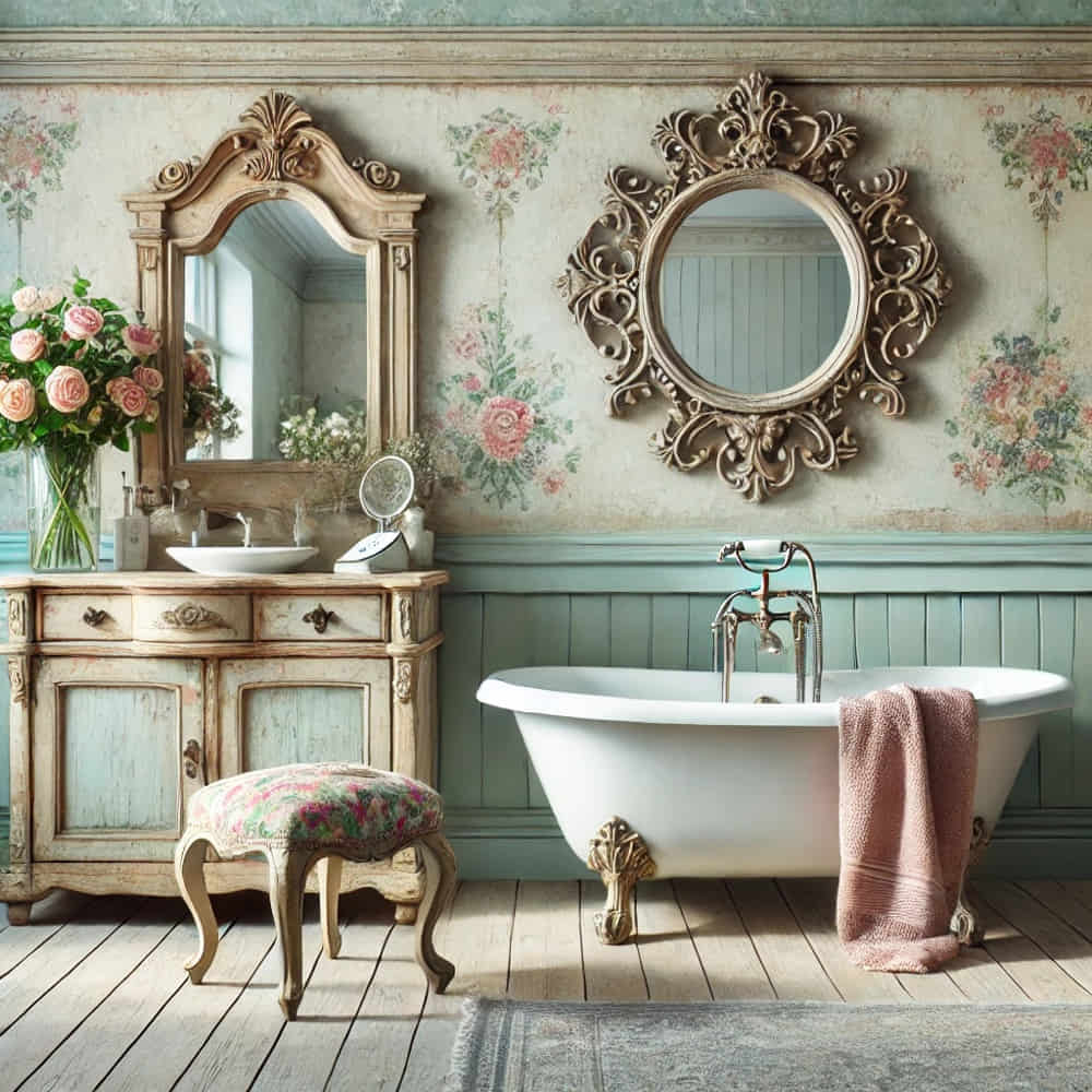 Baño shabby chic