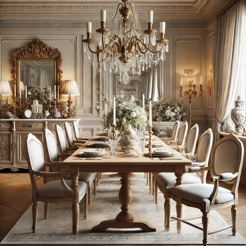 Comedor de estilo grandmillennial
