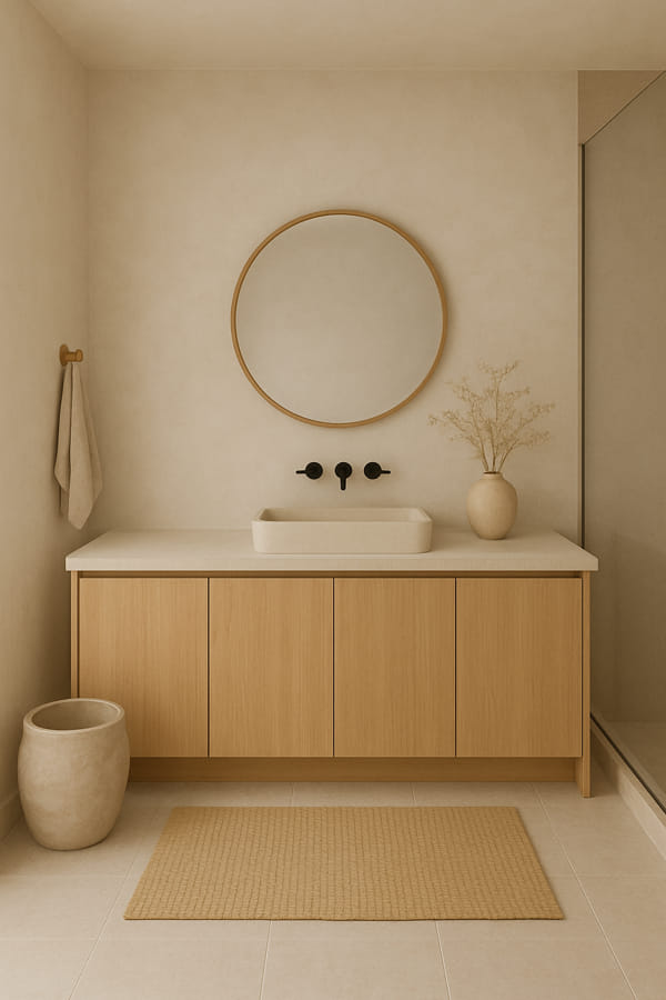 Baño moderno orgánico