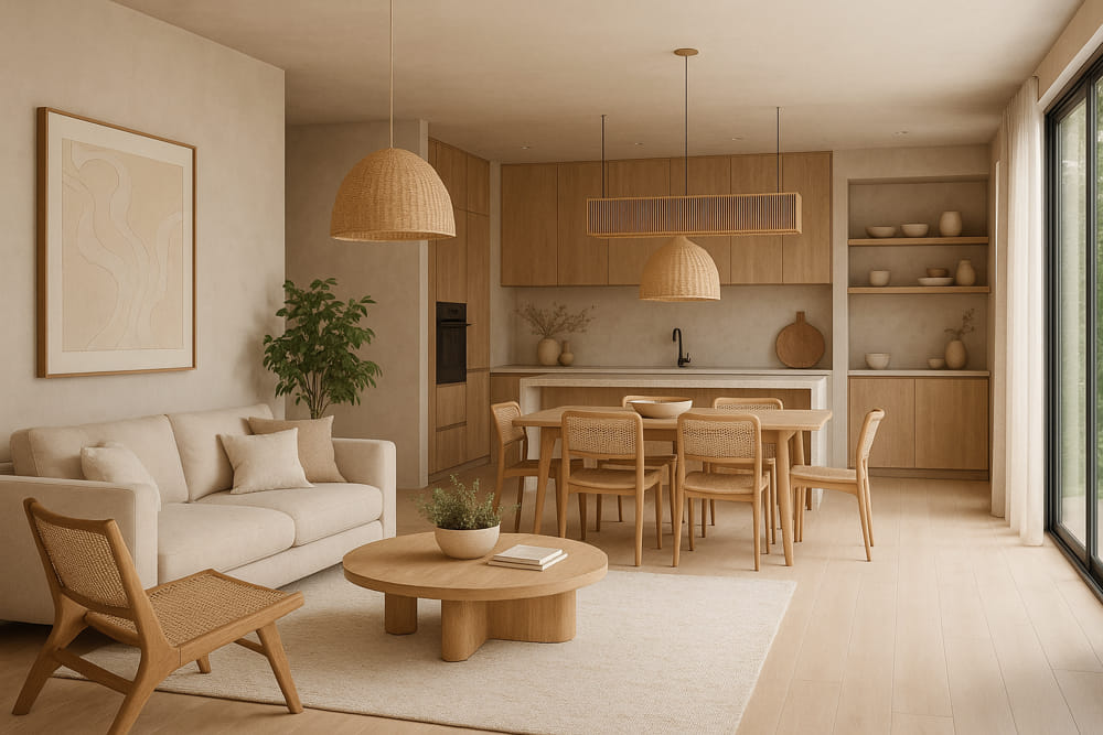 Decoración de estilo moderno orgánico: Naturaleza, calma y elegancia