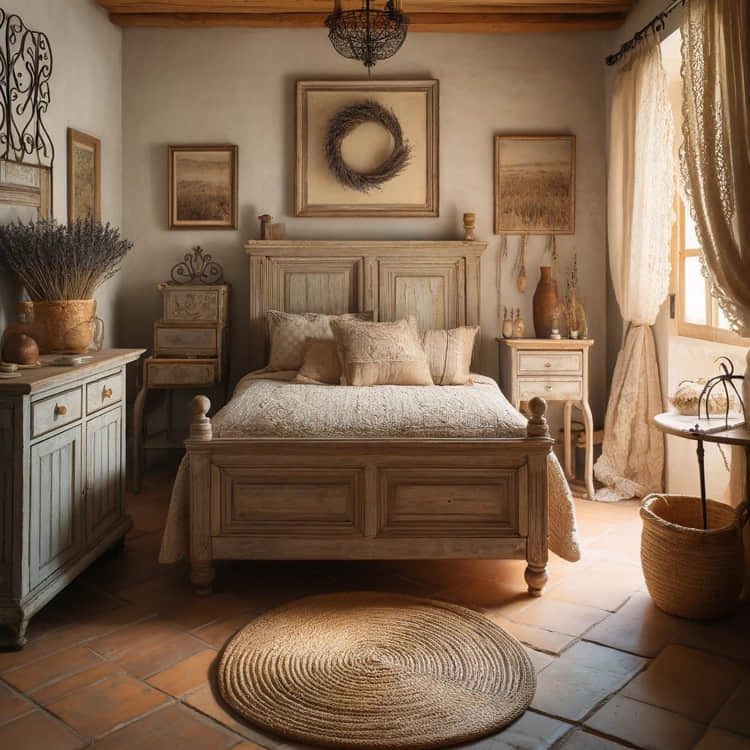 Dormitorio de estilo provenzal